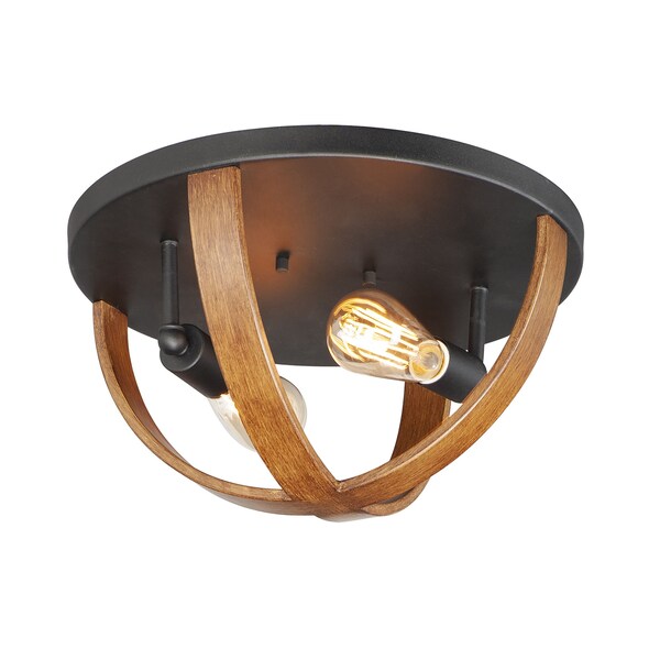 Maxim Lighting Compass 2-Light Flush Mount 27570APBK - main